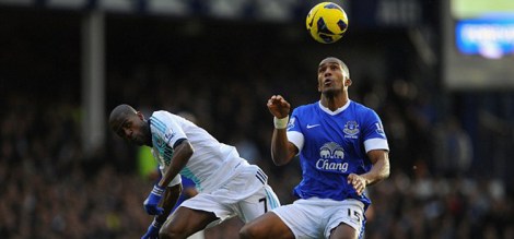 Distin against Chelsea